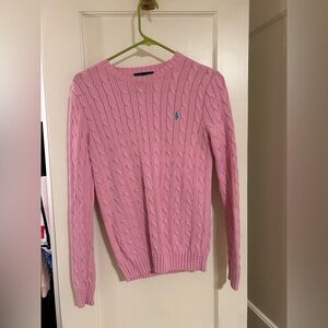 Ralph Lauren Light Pink Cable Knit Sweater